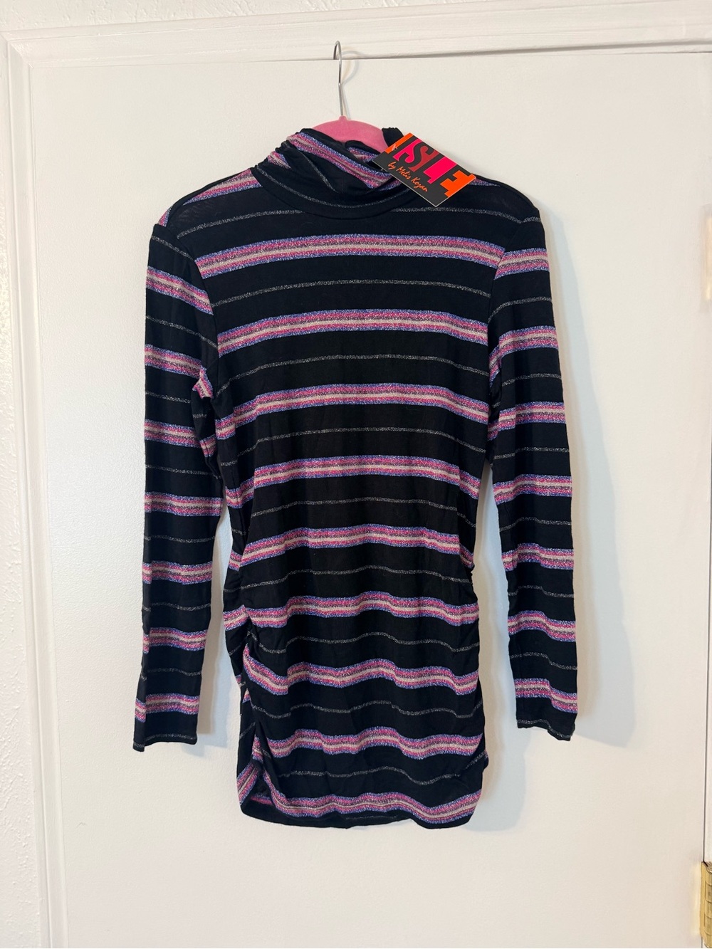 Isle Striped Mock Neck Long Sleeve
